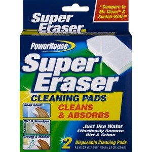 PowerHouse Super Eraser - Almohadillas desechables de limpieza, 2 u.