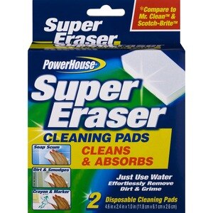 PowerHouse Super Eraser Cleaning Pads, 2 Disposable Cleaning Pads , CVS