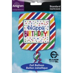 Anagram Standard 18 Inch Happy Birthday Foil Balloon