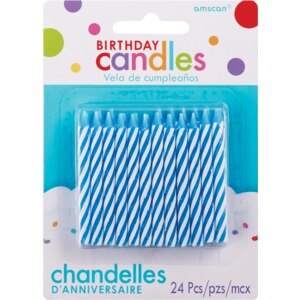 Amscan Birthday Candles, 24 Ct, Blue , CVS