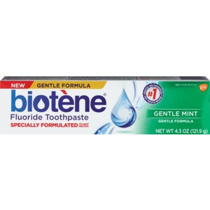 Biotene Fluoride Toothpaste for Bad Breath, Gentle Mint, 4.3 oz