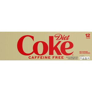 Diet Coke Caffeine Free Soda Soft Drink, 12 OZ Cans, 12 PK