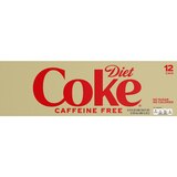 Diet Coke Caffeine Free Soda Soft Drink, 12 OZ Cans, 12 PK, thumbnail image 1 of 4