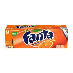 Fanta Orange Soda Fruit Flavored Soft Drink, 12 OZ Cans , 12 PK