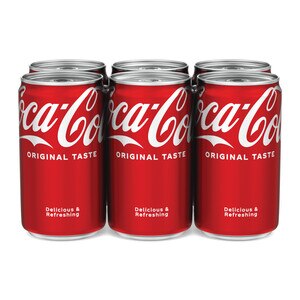 Coca-Cola Soda Soft Drink, 7.5 OZ Cans, 6 PK