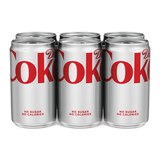 Diet Coke Soda Soft Drink, 7.5 OZ Cans, 6 PK, thumbnail image 1 of 4