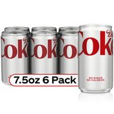 Diet Coke Soda Soft Drink, 7.5 OZ Cans, 6 PK, thumbnail image 4 of 4