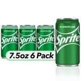 Sprite Lemon Lime Soda Soft Drinks, 7.5 OZ Cans, 6 PK, thumbnail image 4 of 4