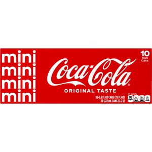 Coca-Cola Soda Soft Drink, 7.5 OZ Cans, 10 PK