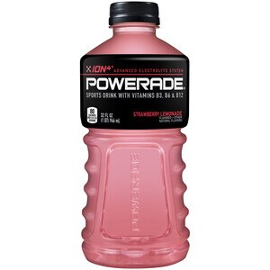 POWERADE Strawberry Lemonade, ION4 Electrolyte Enhanced Fruit Flavored Sports Drink, 32 Fl Oz - 28 Oz , CVS