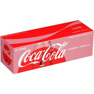  Cherry Vanilla Coke, Cherry Vanilla Flavored Coca-Cola Soda Pop Soft Drink, 12 fl oz, 12 Pack 