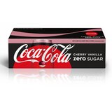 Cherry Vanilla Coke Zero Sugar, Cherry Vanilla Flavored Coca-Cola Diet Soda Pop Soft Drink, 12 fl oz, 12 Pack, thumbnail image 1 of 1