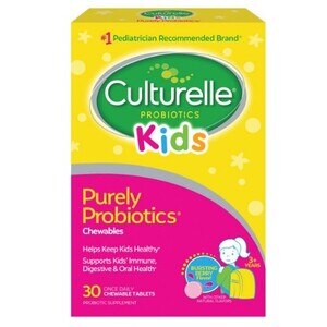 Culturelle Kids Daily Probiotic Supplement, Chewable, Berry Flavor, 30ct