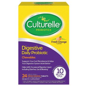 Culturelle Digestive Health, Daily Probiotic, Adult Chewable, Orange, 24ct