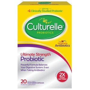 Culturelle Ultimate Strength Probiotic, 20 Billion CFUs, Capsules, 20ct