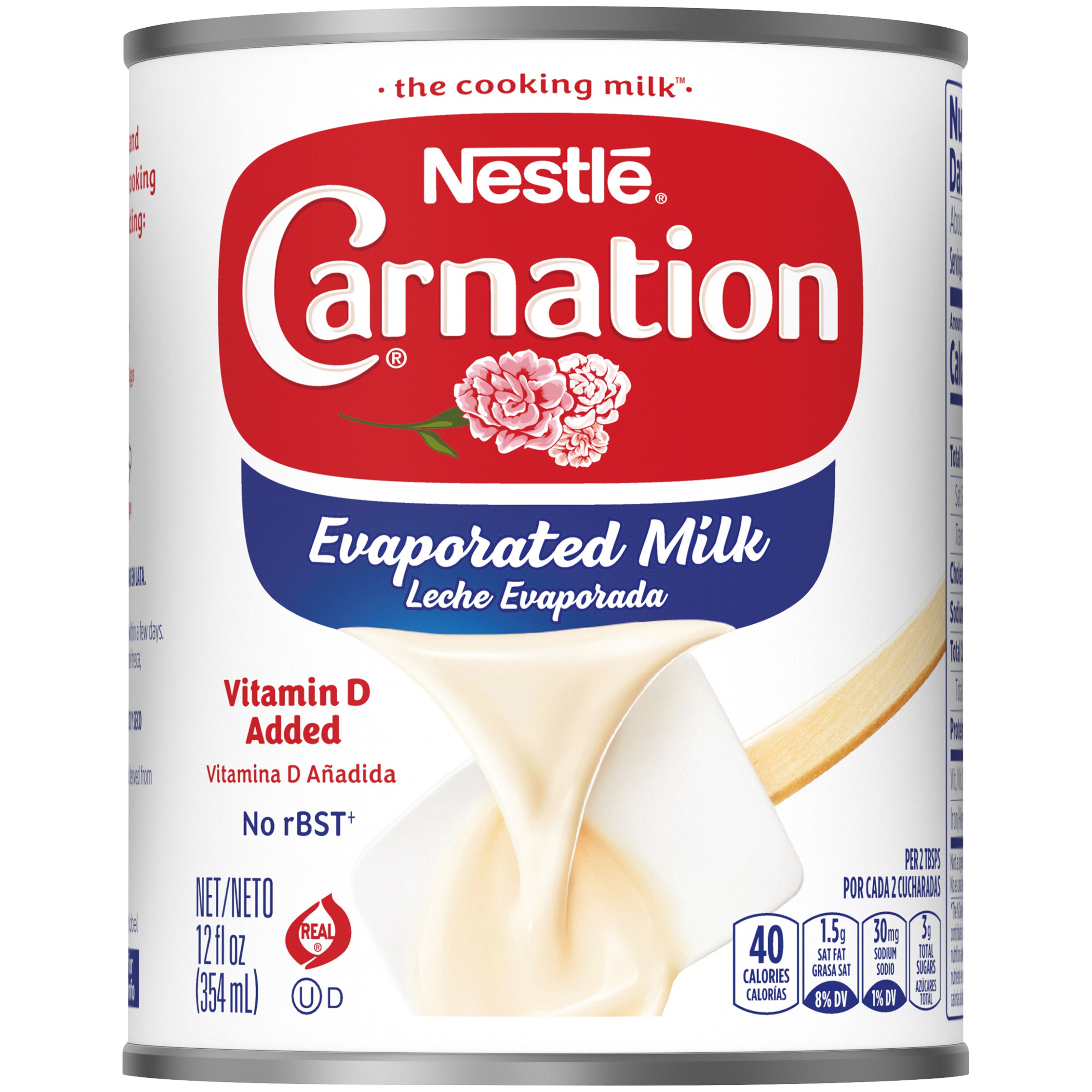 Nestle Carnation - Leche evaporada con vitamina D, 12 oz