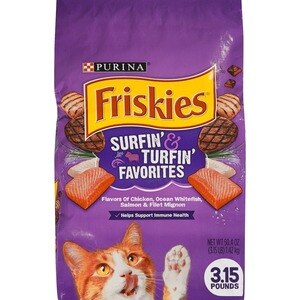 Friskies Surfin' & Turfin' Favorites Dry Cat Food (Bag), 3.15 Lb , CVS