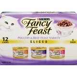 Fancy Feast Sliced Gourmet Cat Food, Variety Pack, 12 ct, thumbnail image 1 of 1