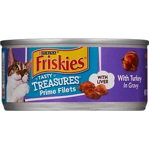 Purina Friskies Tasty Treasures - Comida en salsa para gatos, trozos, con pavo y queso