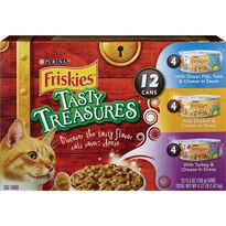 Purina Friskies Tasty Treasures Cat Food Can, 12CT