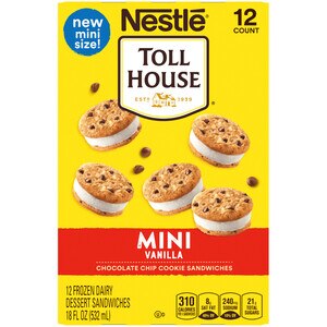 Nestle Toll House Mini Vanilla Chocolate Chip Cookie Sandwiches, 12 Count