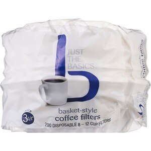 Just The Basics - Filtros de café estilo canasta, 3-1/4"