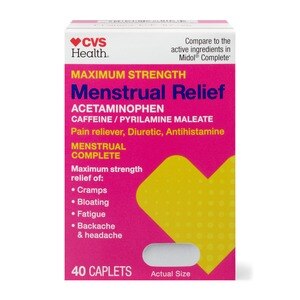 CVS Health Maximum Strength Menstrual Relief Caplets, 40 Ct