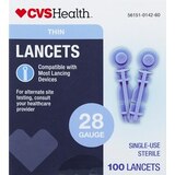 CVS Health Thin Lancets, 100 CT, thumbnail image 1 of 4