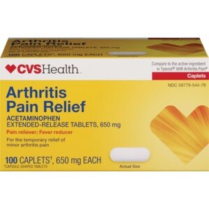  CVS Health Arthritis Pain Relief Extended Release Acetaminophen Tablets 650mg, 100 CT 