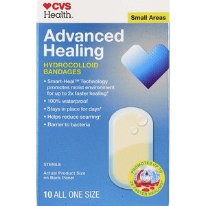 Regular 20 ct All Health All-Health Advanced Fast Healing Hydrocolloid Gel Bandages 2X Faster Healing for First Aid Blisters or Wound Care 20 Count 
