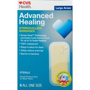 CVS Health Advanced Healing Premium Bandages, Large, 10 Ct - 6 Ct