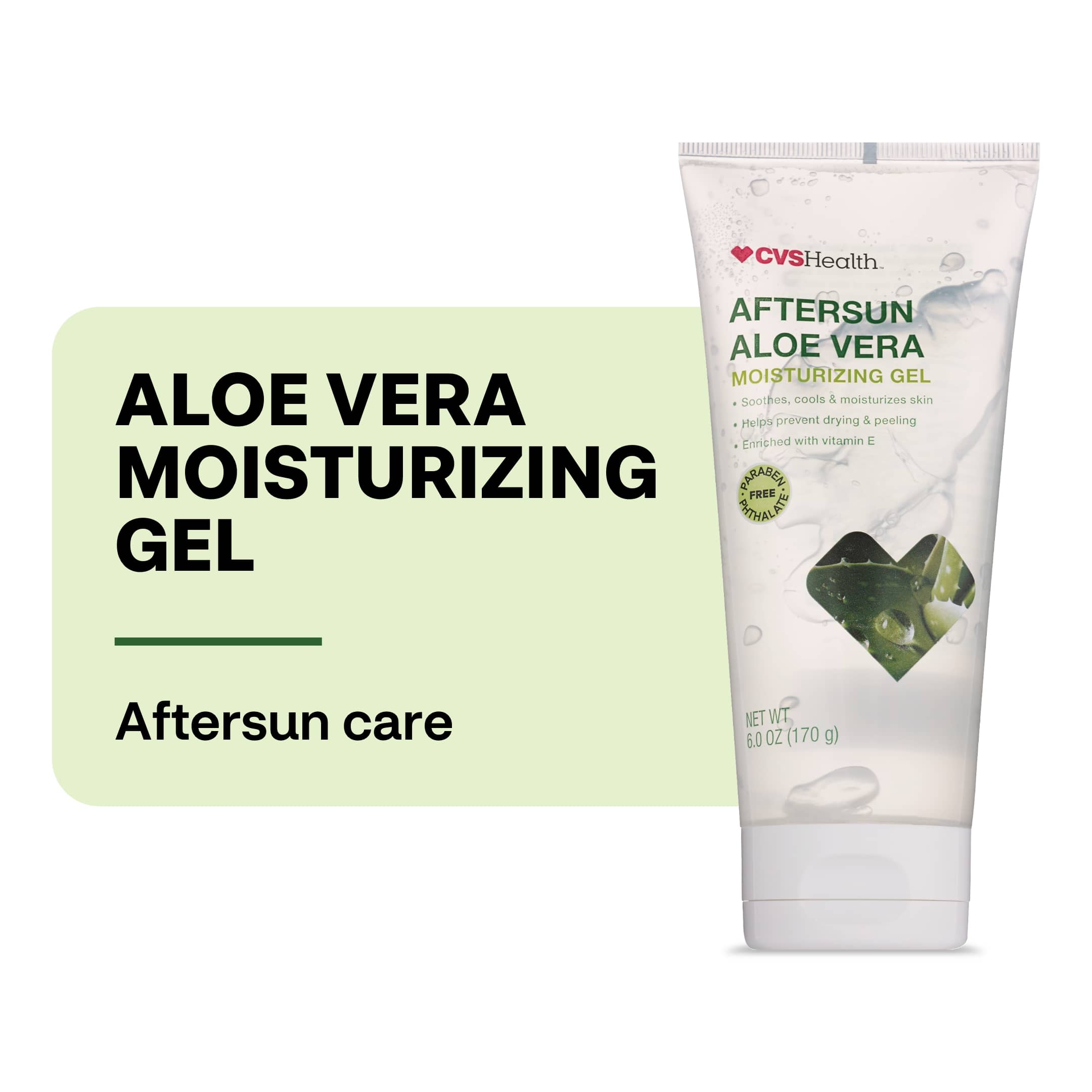 CVS Health Aftersun Aloe Vera Moisturizing Gel, 6 OZ