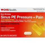 CVS Health Non Drowsy Maximum Strength Sinus PE Pressure + Pain Reliever, 24 CT, thumbnail image 1 of 6