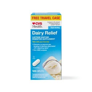 CVS Health Dairy Relief Fast Acting Caplets, 125 Ct