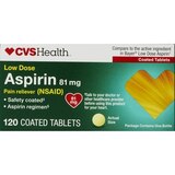 CVS Health Low Dose Aspirin 81 MG Enteric Coated Tablets, thumbnail image 1 of 6