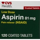 CVS Health Low Dose Aspirin 81 MG Enteric Coated Tablets, thumbnail image 2 of 6