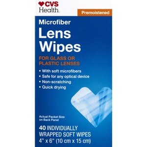 CVS Health Premoistened Microfiber Lens Wipes - 40 Ct