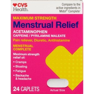 CVS Health Menstrual Complete Menstrual Relief Caplets, 24 Ct