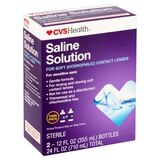CVS Health Saline Solution for Soft Hydrophilic Contact Lenses, 12 OZ, Twin Pack, thumbnail image 2 of 6