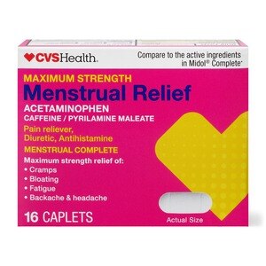 CVS Health Maximum Strength Menstrual Relief Caplets, 16 Ct
