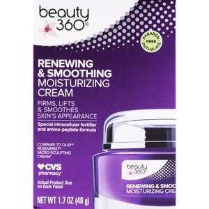 Beauty 360 Renewing & Smoothing - Crema reafirmante hidratante, 1.7 oz