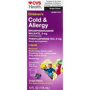 CVS Health Children's Cold & Allergy Elixir Grape