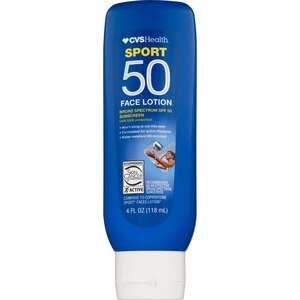 CVS Health Sport Face Lotion SPF 50, 4 Oz