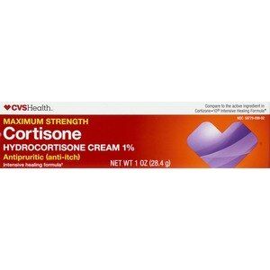 CVS Health Cortisone Intense Healing - Crema antiprurito, potencia máxima, 1 oz