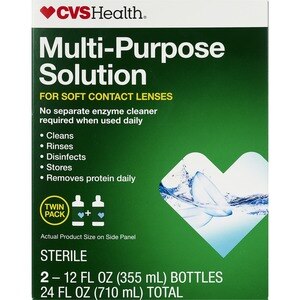 CVS Health - Solución multiuso para lentes de contacto blandos, 2 u.