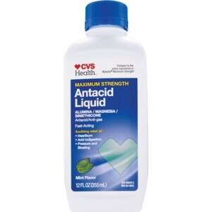 CVS Health Maximum Strength Antacid Liquid Mint Flavor