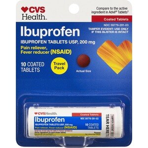 CVS Health Ibuprofen Tablets 200mg Coated, 10 Ct