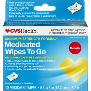 CVS Health Medicated Wipes To Go