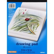 Caliber Drawing Pad, 9 in. x 12 in., 40 Sheets