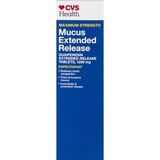 CVS Health 12HR Maximum Strength Mucus Extended Release Tablets, 42 CT, thumbnail image 2 of 6